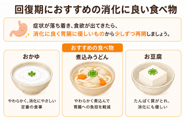 回復期におすすめの消化に良い食べ物