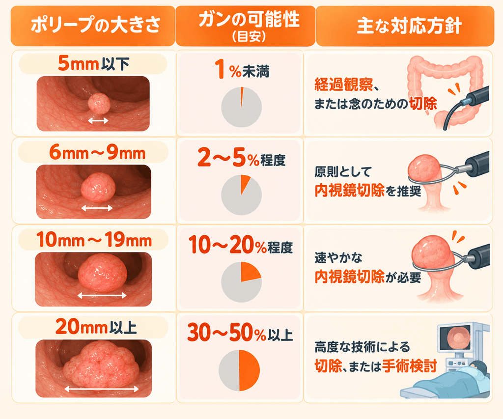 1センチ以上の大腸ポリープでも良性のケースはある