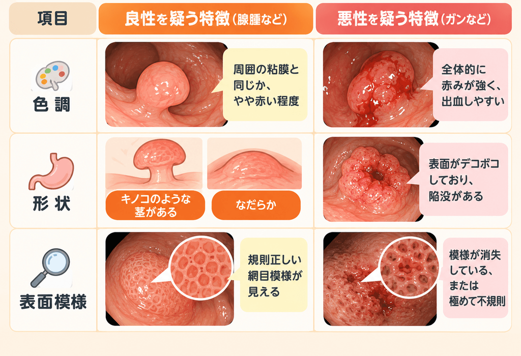 医師が見た目から良性と推測する際の色・形・模様