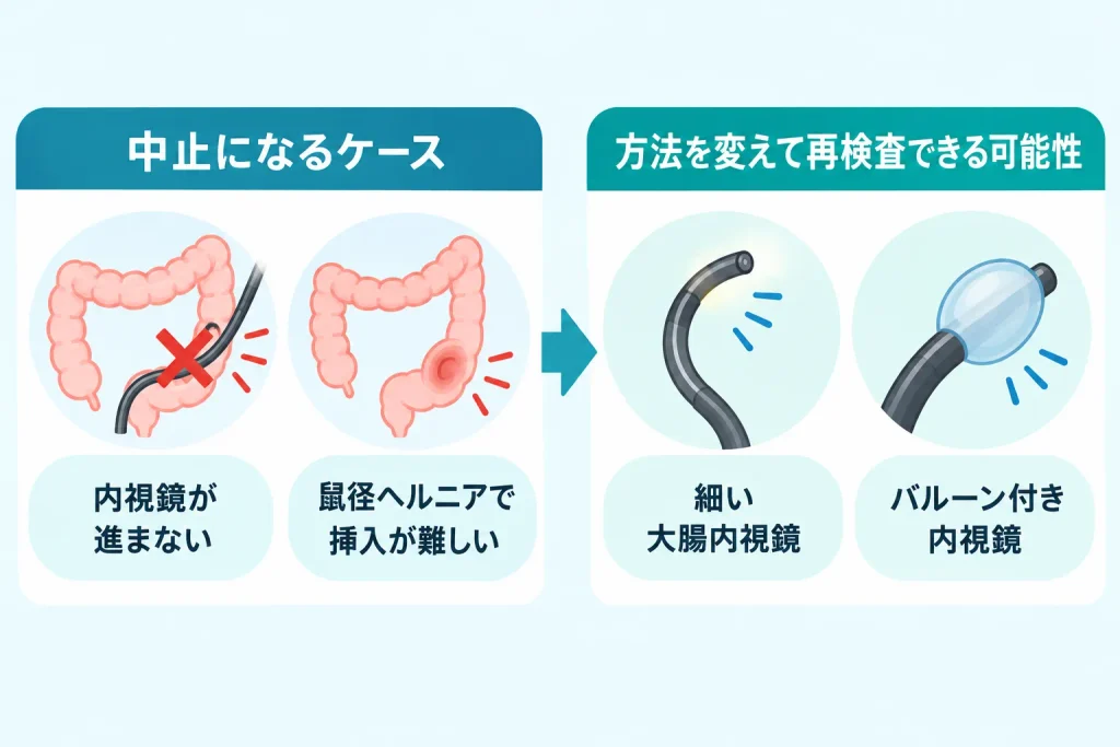 激痛で検査が中止になることはある？