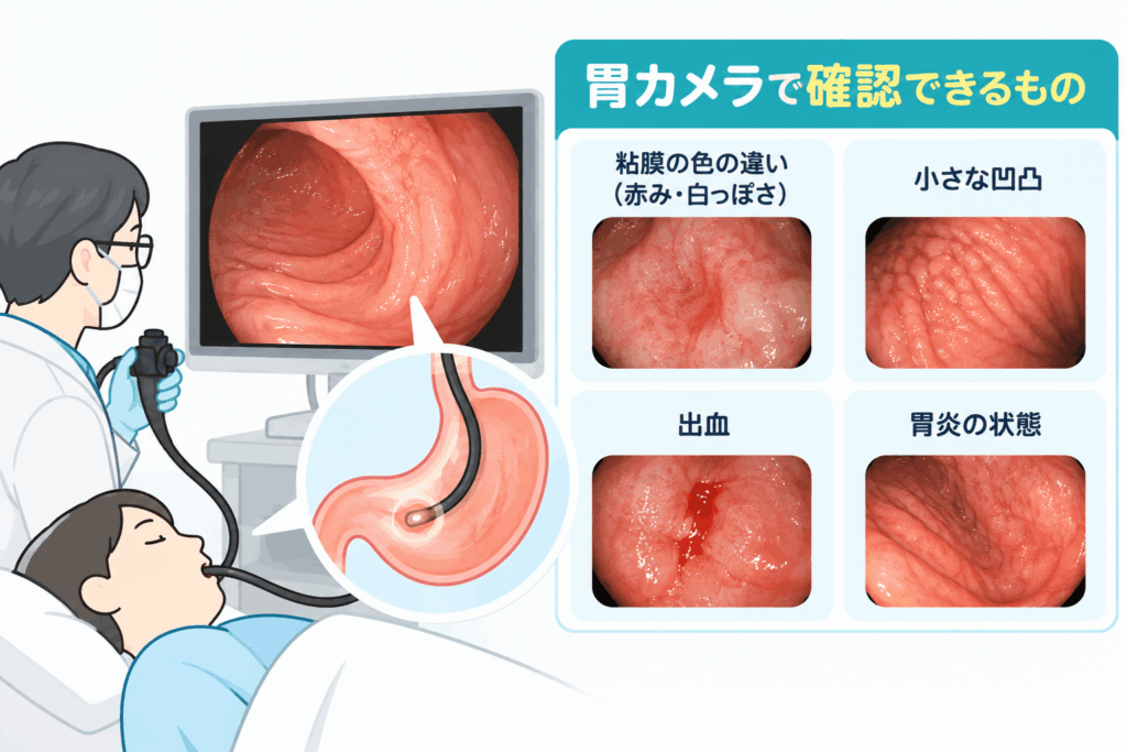 胃カメラで確認できるもの