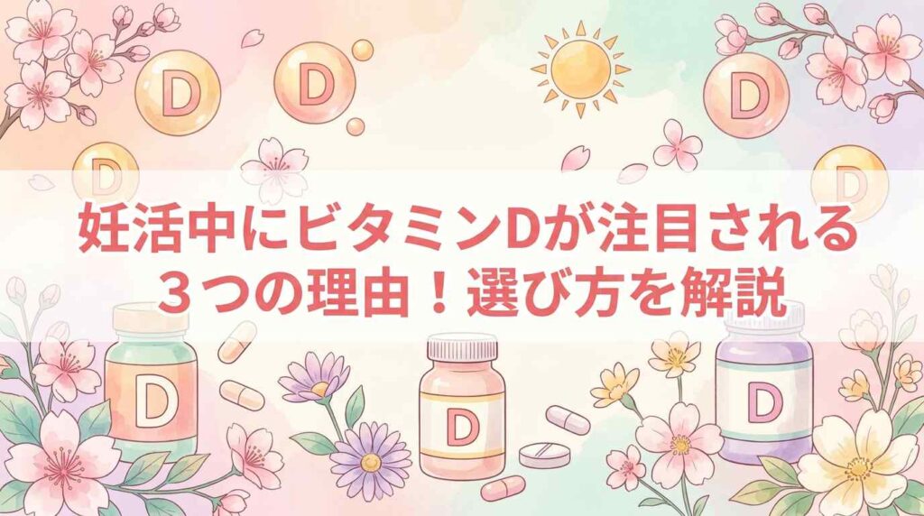 妊活中にビタミンDが注目される3つの理由！葉酸サプリで一緒に補える選び方を解説