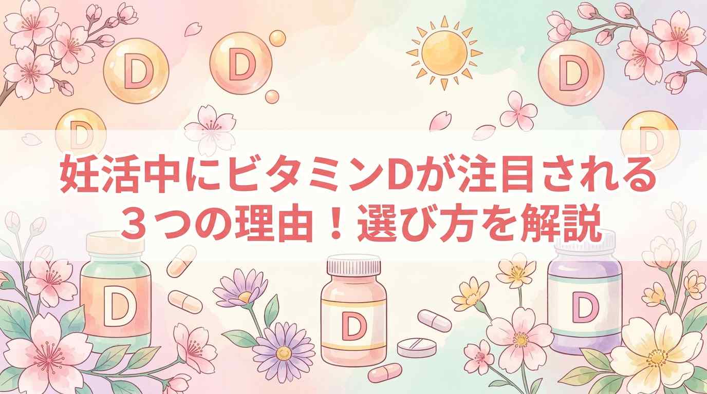 妊活中にビタミンDが注目される3つの理由！葉酸サプリで一緒に補える選び方を解説