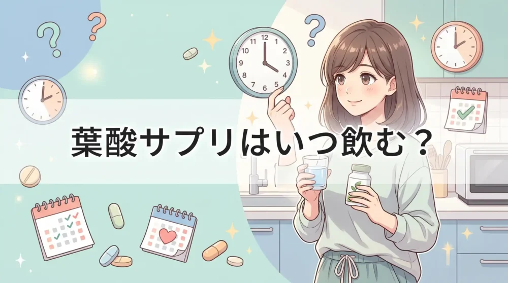 葉酸サプリはいつ飲むのが効果的？ベストなタイミングと吸収率を上げるコツ