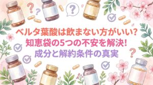 ベルタ葉酸は飲まない方がいい？知恵袋の5つの不安を解決!成分と解約条件の真実
