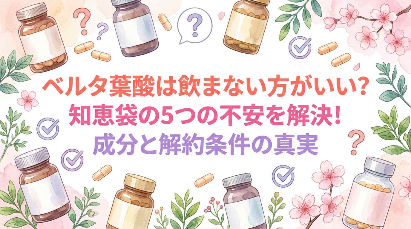 ベルタ葉酸は飲まない方がいい？知恵袋の5つの不安を解決!成分と解約条件の真実