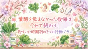 葉酸を飲まなかった後悔は今日で終わり〜気づいた時期別の3つの行動プラン〜