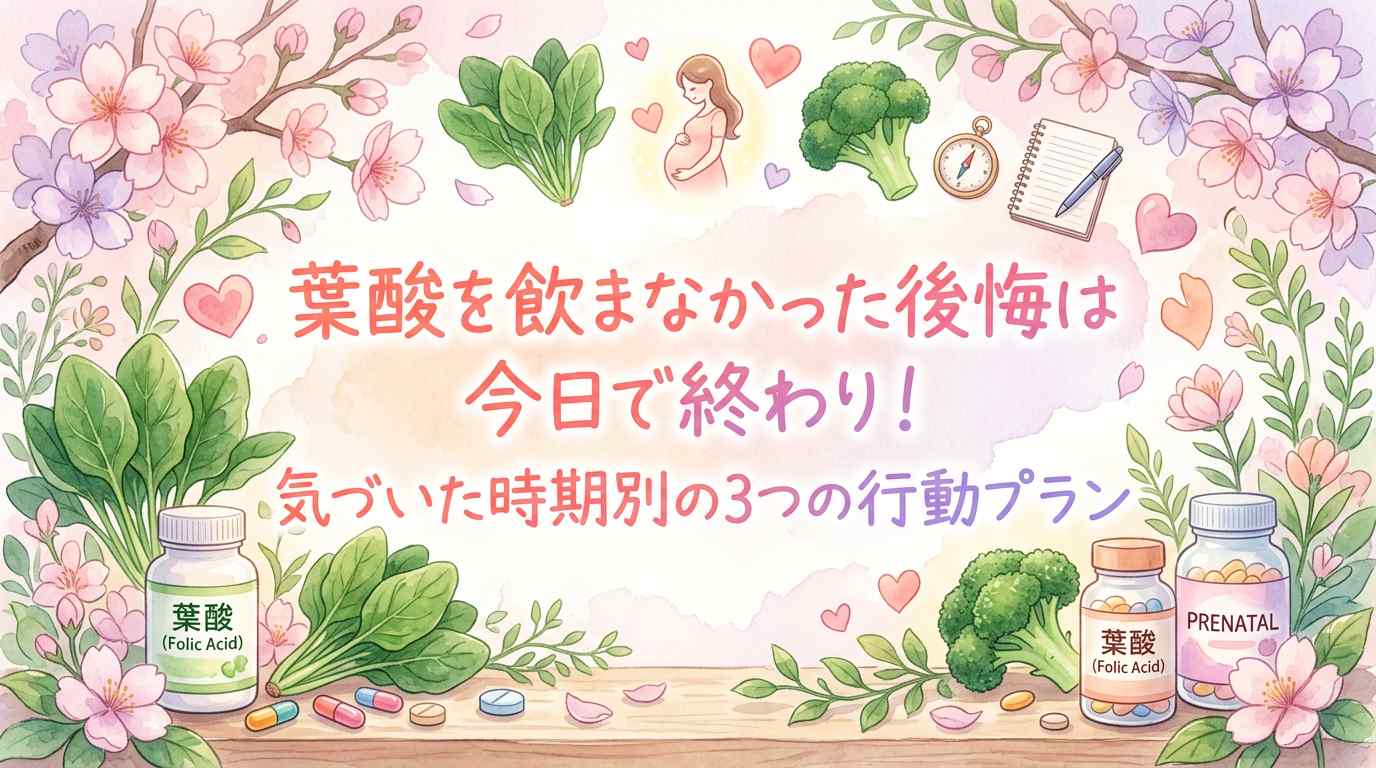 葉酸を飲まなかった後悔は今日で終わり〜気づいた時期別の3つの行動プラン〜