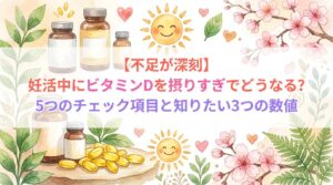 【不足が深刻】妊活中にビタミンDを摂りすぎでどうなる？5つのチェック項目と知りたい3つの数値