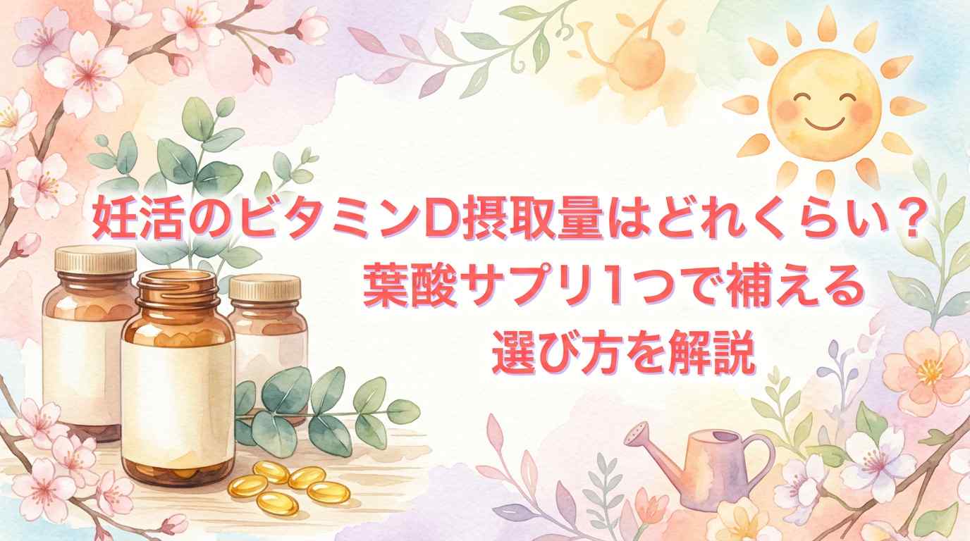 【大半が不足】妊活のビタミンD摂取量はどれくらい？葉酸サプリ1つで補える選び方を解説