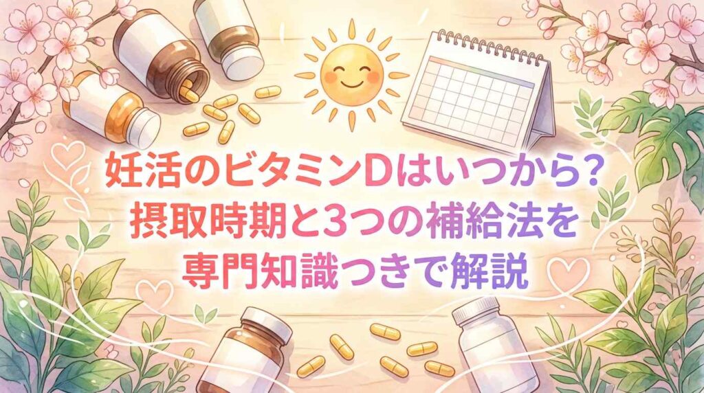 妊活のビタミンDはいつから？摂取時期と3つの補給法を専門知識つきで解説