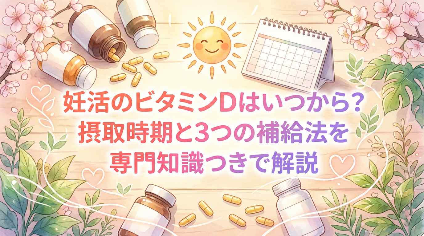 妊活のビタミンDはいつから?摂取時期と3つの補給法を専門知識つきで解説