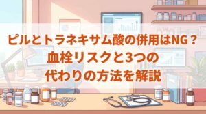 ピルとトラネキサム酸の併用はNG？血栓リスクと3つの代わりの方法を解説