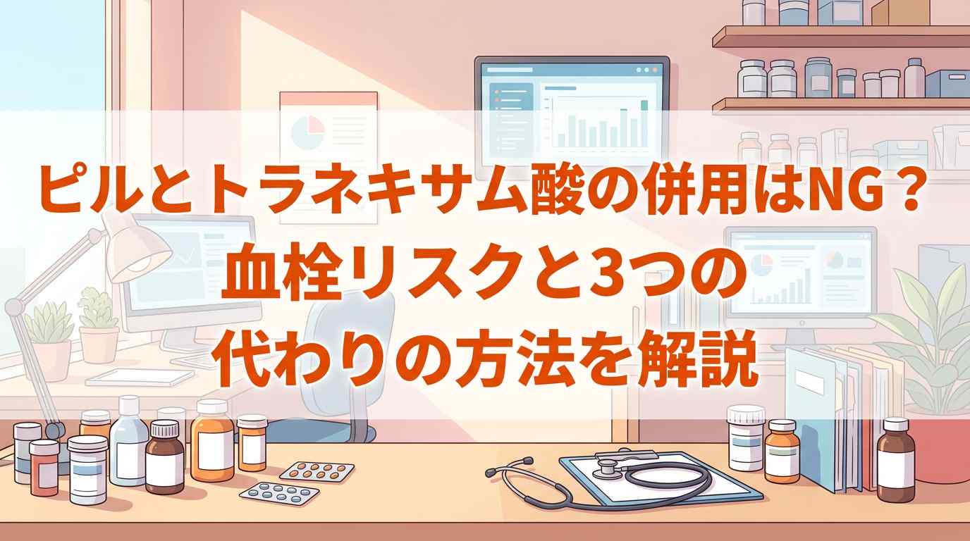 ピルとトラネキサム酸の併用はNG？血栓リスクと3つの代わりの方法を解説