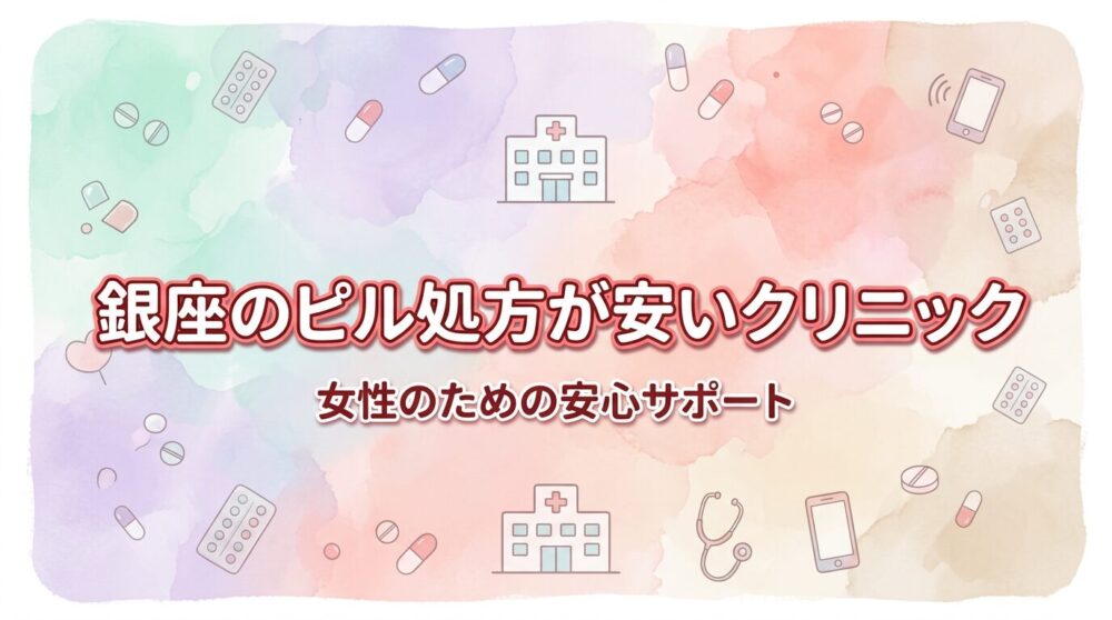 銀座のピル処方が安いおすすめクリニック7選！通院＋オンラインの料金を調査【低用量・月経移動・アフターピル】