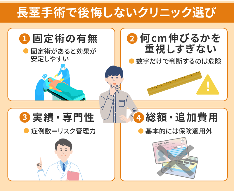 長茎手術で後悔しないクリニック選びの考え方
