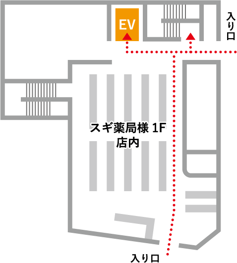 ありずみ消化器内科のフロアマップ